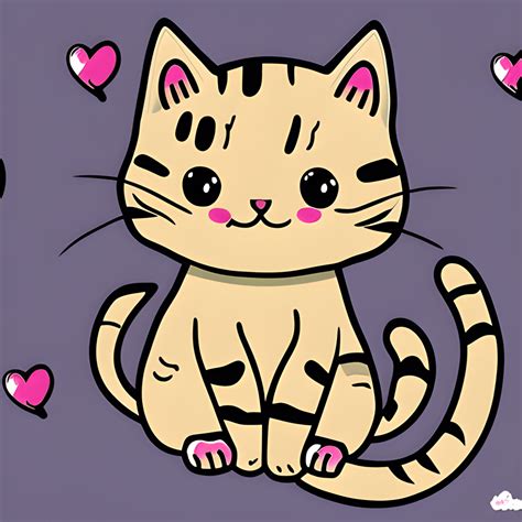 Kitten Kawaii Chibi Cartoon Illustration · Creative Fabrica