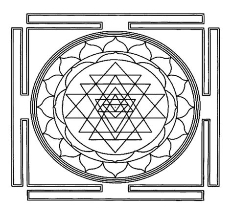 Mandala Sri Yantra Para Colorir Sri Yantra Geometria Grade De Cristal