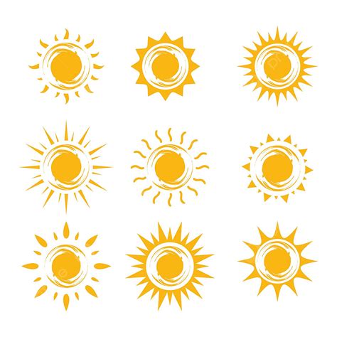 Templat Design Vector Art PNG Sun Vector Illustration Icon Logo