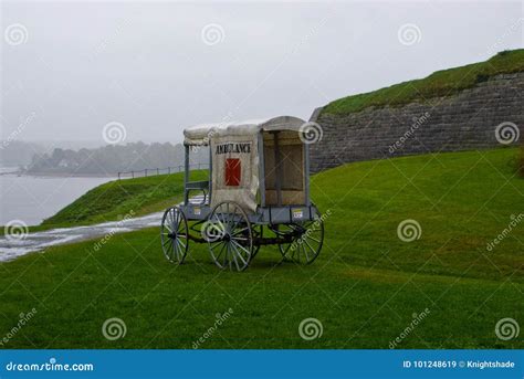 Horse Drawn Ambulance Stock Image Image Of Wheeled 101248619