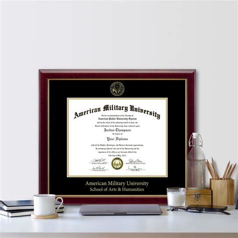 American Military University Gold Embossed Diploma Frame In Gallery