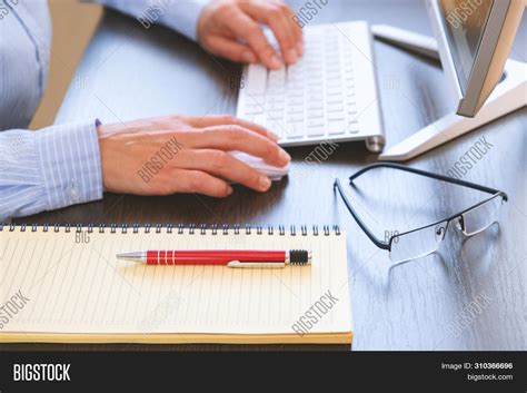 Office Desk Computer Image And Photo Free Trial Bigstock