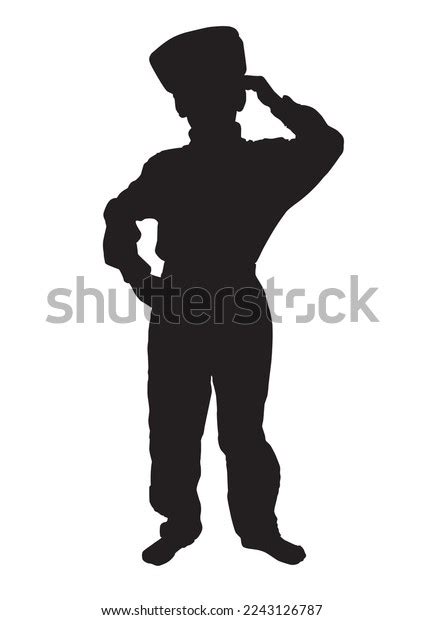 Standing Guy Silhouette Isolated On White Stock Vector (Royalty Free ...