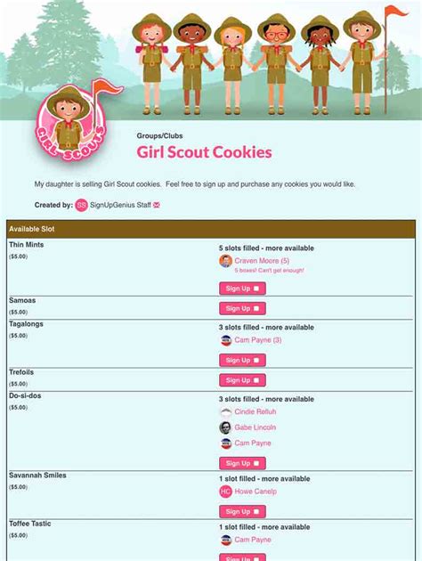 Organize Girl Scout Cookie Booths