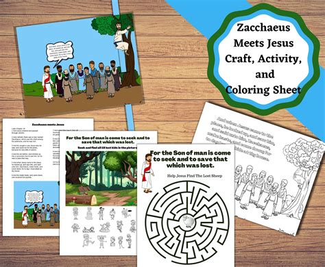 Printable Zacchaeus Bible Story Craft Coloring And Activity Sheets