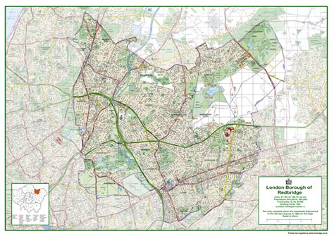 Redbridge London Borough Map– I Love Maps