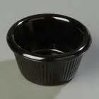 Ramekin Negro Acanalado De Melamina De 2 Oz ECONOMART