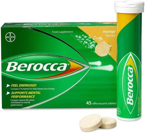 Berocca Mango Flavour Energy Vitamin C B B B B B Magnesium