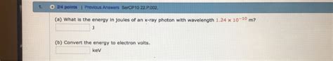 Solved Points Previous Answers Sercp Po Chegg