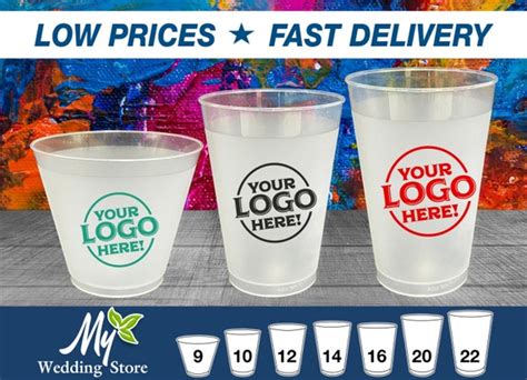 Personalized Cups Custom Printed Frosted Cups Shatterproof Frost Flex Personalized Plastic