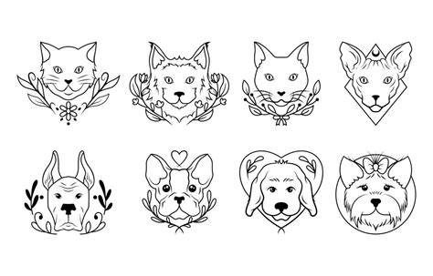 Dog Face Outline Vector Art, Icons, and Graphics for Free Download