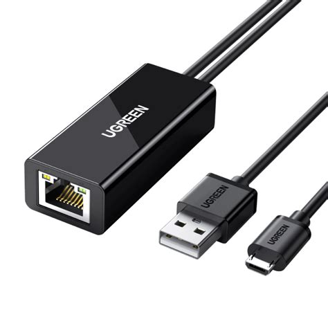 Ugreen Usb Ethernet Adapter Micro Usb Connector And Usb 20 Power Cab Ugreen Eu