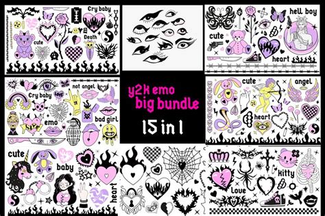 Y2K emo BIG BUNDLE 15 in 1