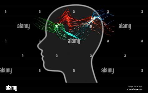 Perfil De La Cabeza La Cara Humana Olas De Colores En El Interior