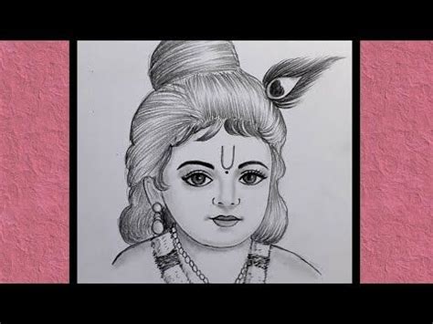 Simple Pencil Drawing Of Lord Krishna With Flute||, 49% OFF