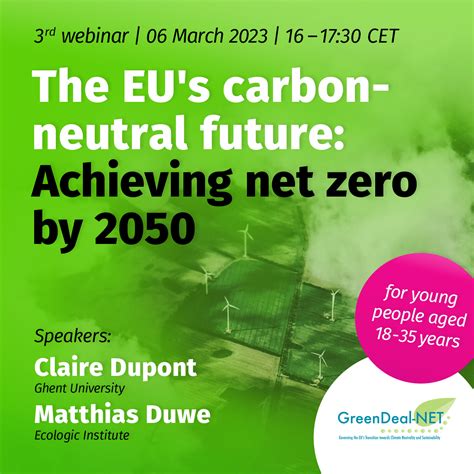 The EU S Carbon Neutral Future Achieving Net Zero By 2050 Ecologic