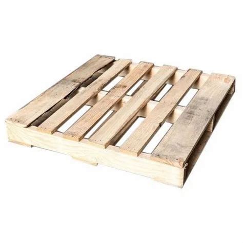 Rectangular Rubber Wood Soft Wood Two Way Wooden Pallets For