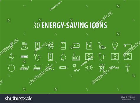 Energy Saving Icons Stock Vector (Royalty Free) 513260566 | Shutterstock