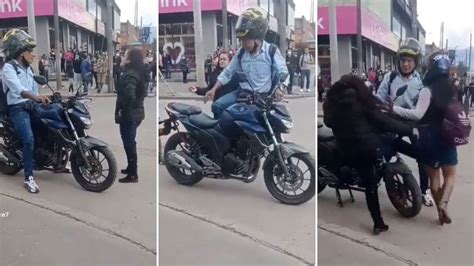 Mujer Descubre A Su Novio Con La Amante Y Montada Sobre Moto Que Ella