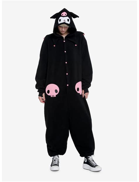 Kuromi 3d Plush Ear Girls Kigurumi Hot Topic