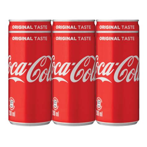 Coke Soft Drink Can 6x200ml Superb Hyper