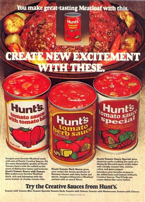 Hunts Tomato Sauce Hunts Tomato Sauce Food Food Ads