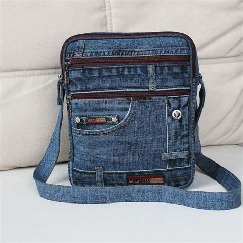 Jeans Bag Bag Of Real Jeans Men S Denim Crossbody Bag The Bag Is