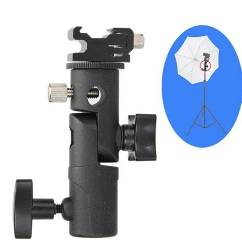 Universal Metal E Type Flash Bracket Hot Shoe Detachable Adapter Lamp