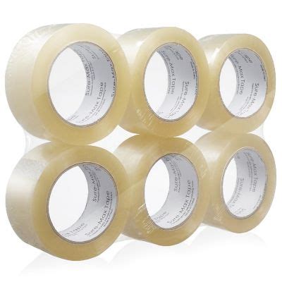 Sure Max Rolls Carton Sealing Clear Packing Tape Box Shipping Mil