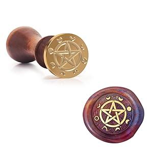 Amazon Wiccan Wax Seal Stamp Set Pagan Pentagram Moon Phases