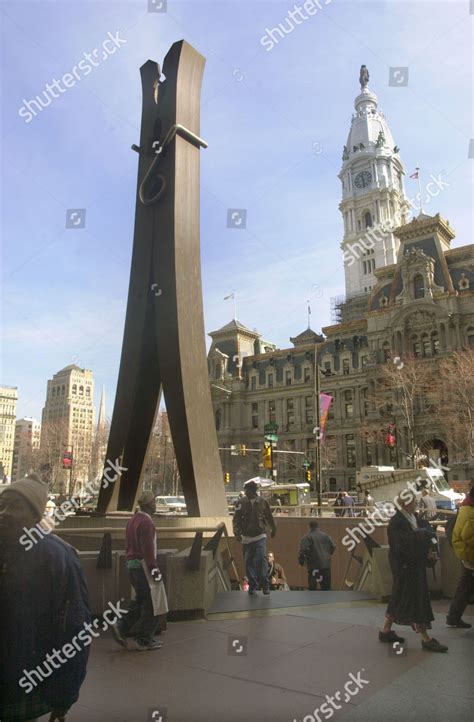 Claes Oldenburgs Clothespin Seen Center City Editorial Stock Photo ...