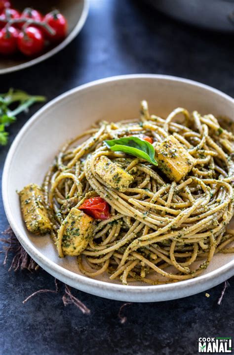 Paneer Pesto Pasta with Cherry Tomatoes – ZengRecipes