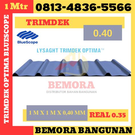 Jual Spandek Trimdek Optima Mm Lysaght Bluescope Harga Grosir