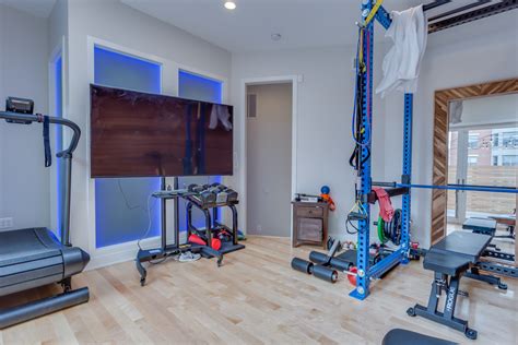 Two Level Condo Renovation With Roof Deck Modern Home Gym Dc