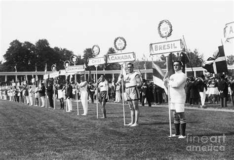 Olympics Antwerp Opening Ceremony by Bettmann