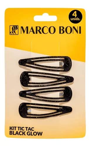 Kit 4 Presilhas De Cabelo Tic Tac Black Glow Marco Boni MercadoLivre