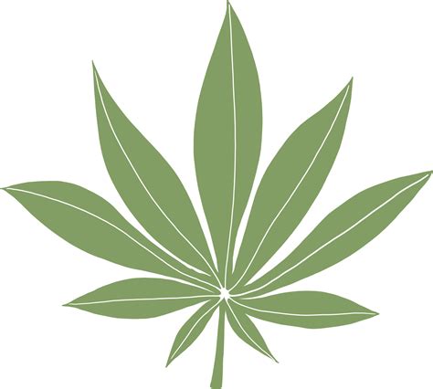 Simplicity Cannabis Leaf Freehand Drawing Flat Design 10833376 Png