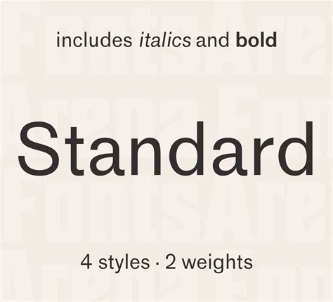 Free font Standard by Bryce Wilner — FontsArena