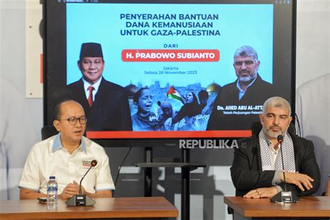 Pasangan Prabowo Gibran Serahkan Bantuan Untuk Palestina