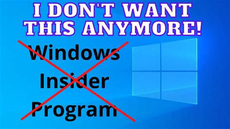 Remove Windows Insider Program Windows 11 YouTube