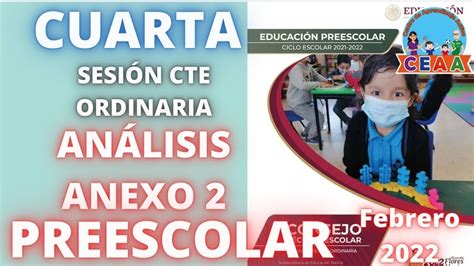 CEAA ANEXO 2 Análisis PREESCOLAR Cuarta Sesión Consejo Técnico Producto