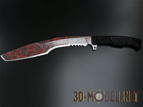 3D модель – Складной нож кукри