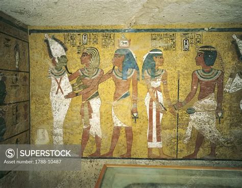 Egypt Thebes Luxor Valley Of The Kings Tomb Of Tutankhamen Mural