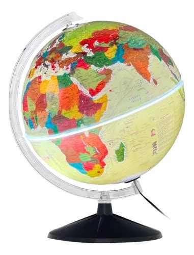 Globo Terrestre Pol Tico Hist Rico Cm Bivolt Led Mundi Parcelamento