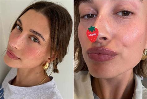 How To Get Viral Hailey Biebers Viral Strawberry Makeup Look Under A