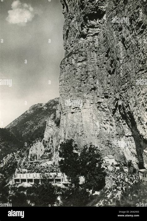 Rock And Shrine Of The Most Holy Trinity Vallepietra Rome Italy