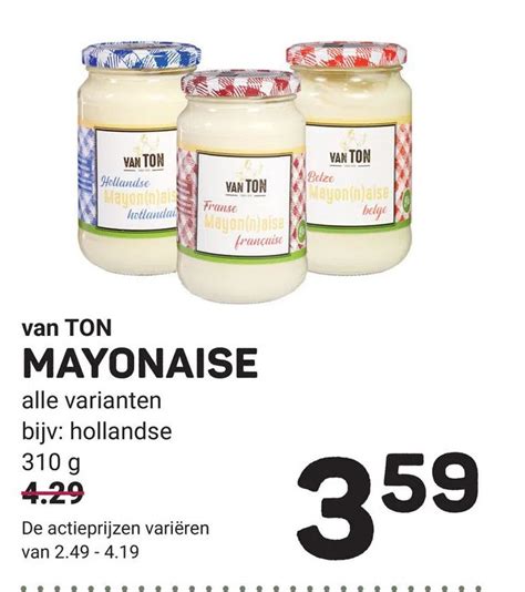 Van Ton Mayonaise Aanbieding Bij Ekoplaza