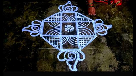 Easy Simple Shanku Kolam Daily Rangoli Design Youtube