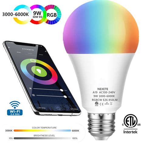 Smart Wi Fi Led Light Bulb Rgb Cw A W Equivalent W Lmmuti