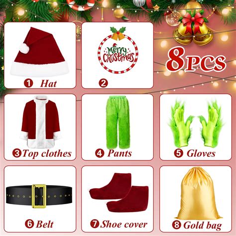 Snapklik.com : PrettyFirst Halloween Costumes Adult, Green Costume 8PCS